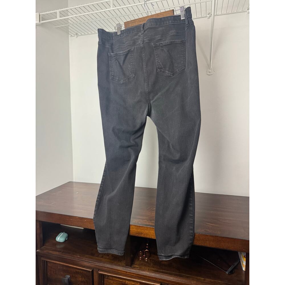 Torrid Black/Dk Grey Sky High Distressed Skinny Jeans 20R - Picture 4 of 8